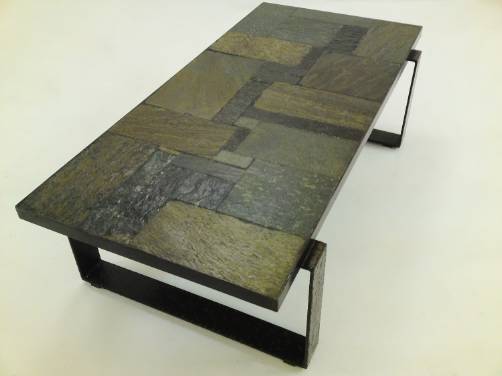 Paul Kingma Tableaux vintage Brutalist coffee table, 1970`s ca, Dutch